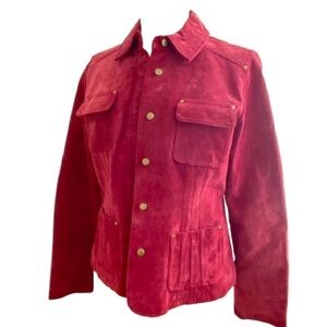 Vintage Alice Blue Burgundy Suede Jacket Size M